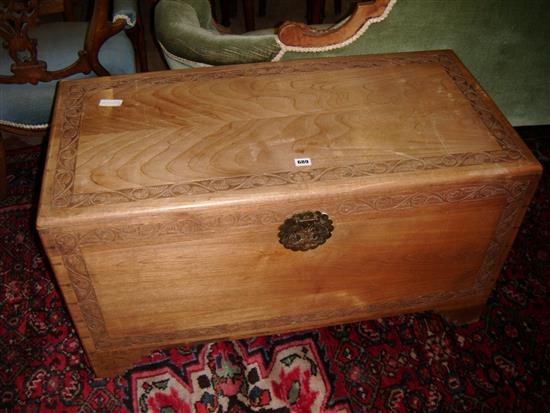 Oriental camphorwood blanket chest